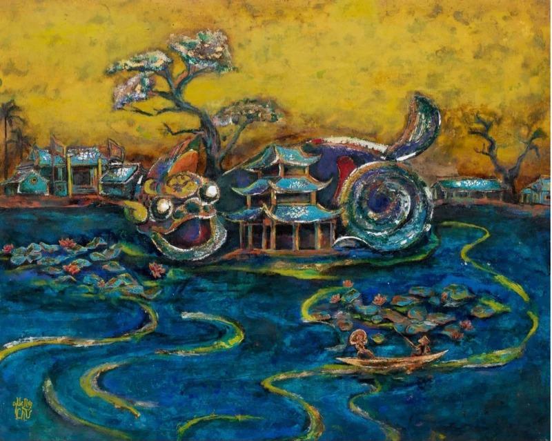 Khám phá tranh của họa sĩ Thành Chương, sự kết hợp hài hòa giữa yếu tố truyền thống và hơi thở hội họa hiện đại đầy sáng tạo.